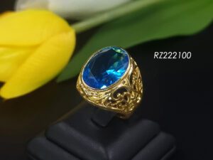 แหวนชายฉลุ Blue Topaz